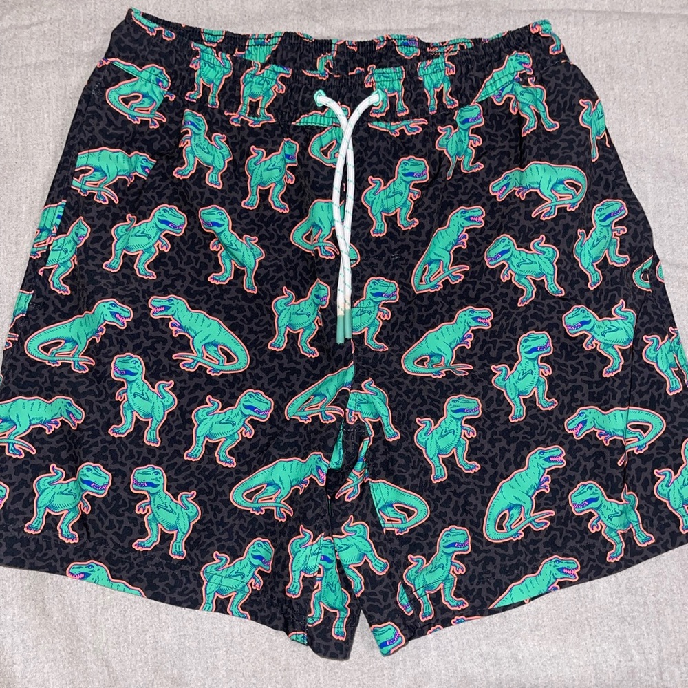 Dinosaur Print Black Men's Shorts
